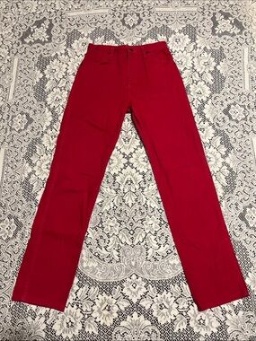 1980s Wrangler Cowboy Cut Straight Leg Jeans, Red, 28 Waist